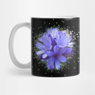 blue flowers, flower, blooms, splash, nature Mug